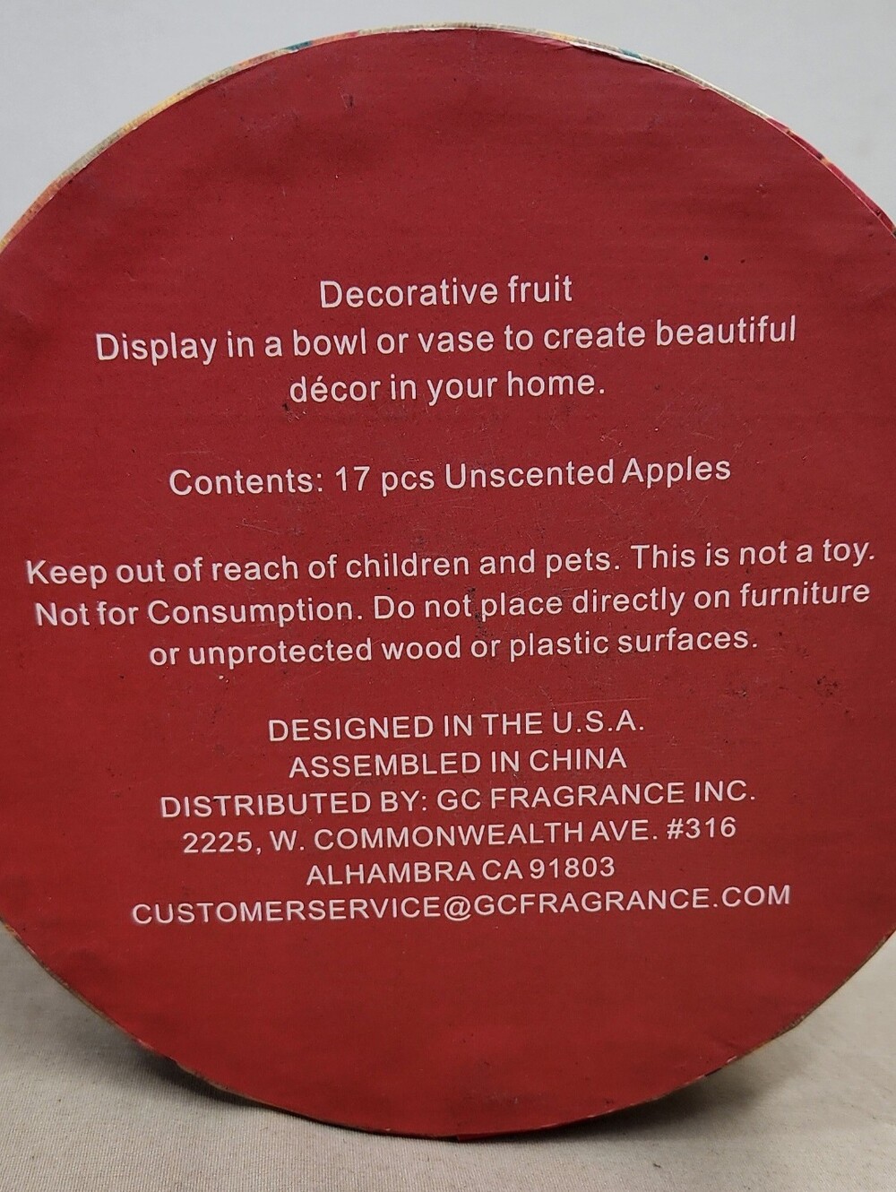 GC Naturals Decorative Bowl Filler 17 Unscented Artificial Red Apples Home Decor - Picture 4 of 5